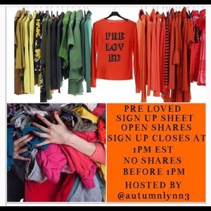 🍁THE PRE LOVED OPEN SHARE SIGN UP SHEET 🍁